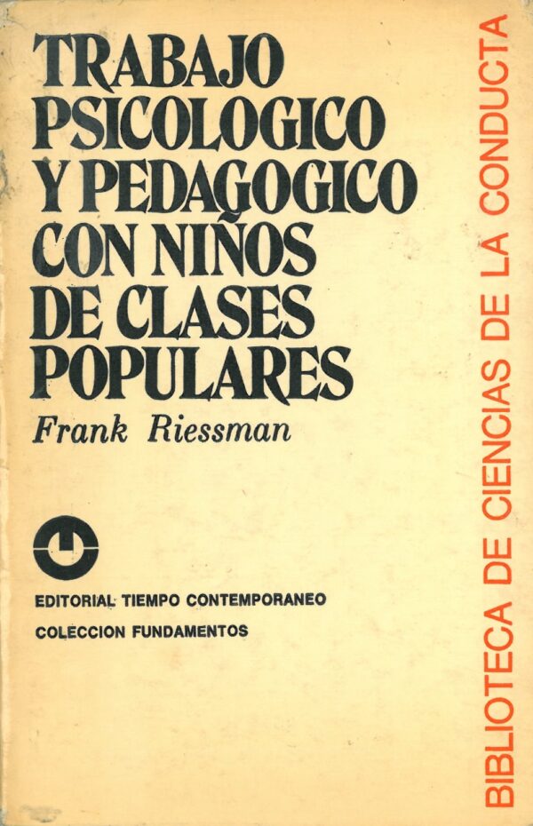 Trabajo psicologico y pedagogico con niños de clases populares