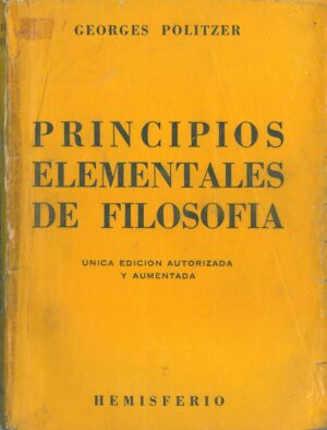 Principios Elementales de Filosofia